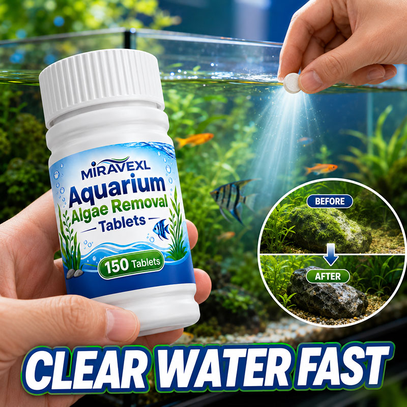 Live Fish Aquarium - MIRAVEXL 150 Akvaryum Yosun Giderici Tabletler,