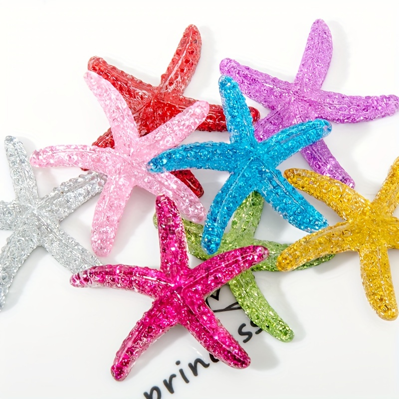 Aquarium Fish Small - 10 Adet 1.57 İnç Reçine Denizyıldızı,