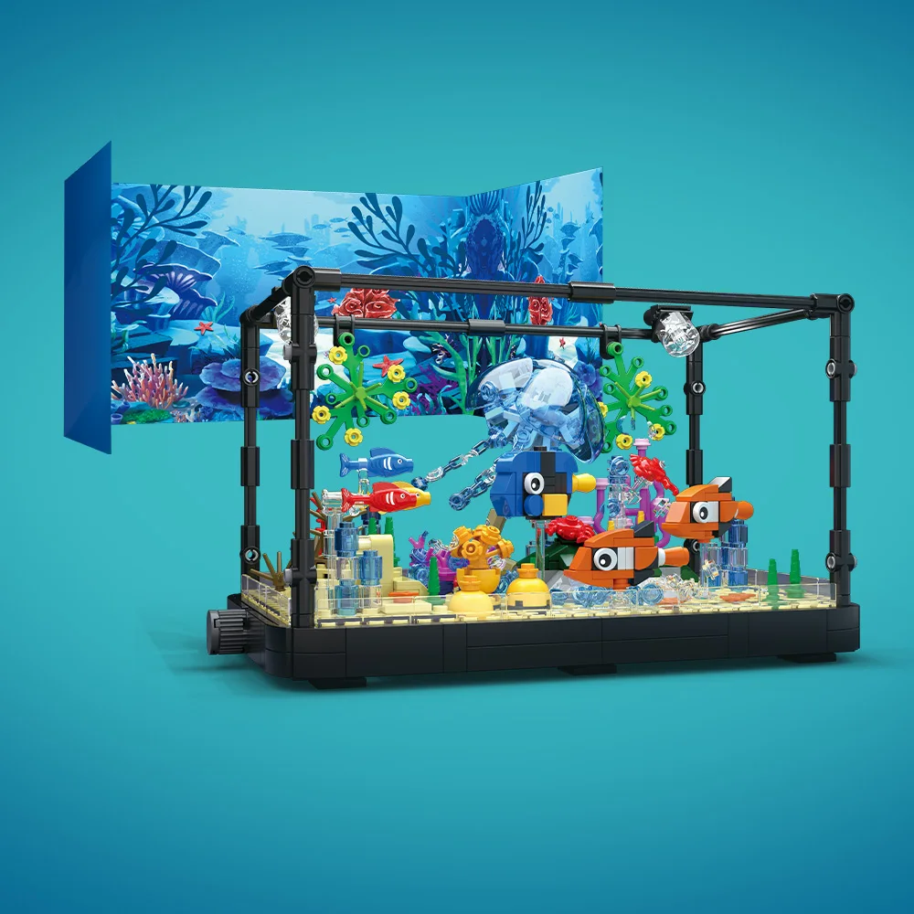 Işıklı Balık Tankı Yapım Blokl - Aquarium Fish Fishing incelemesi ve fiyatı