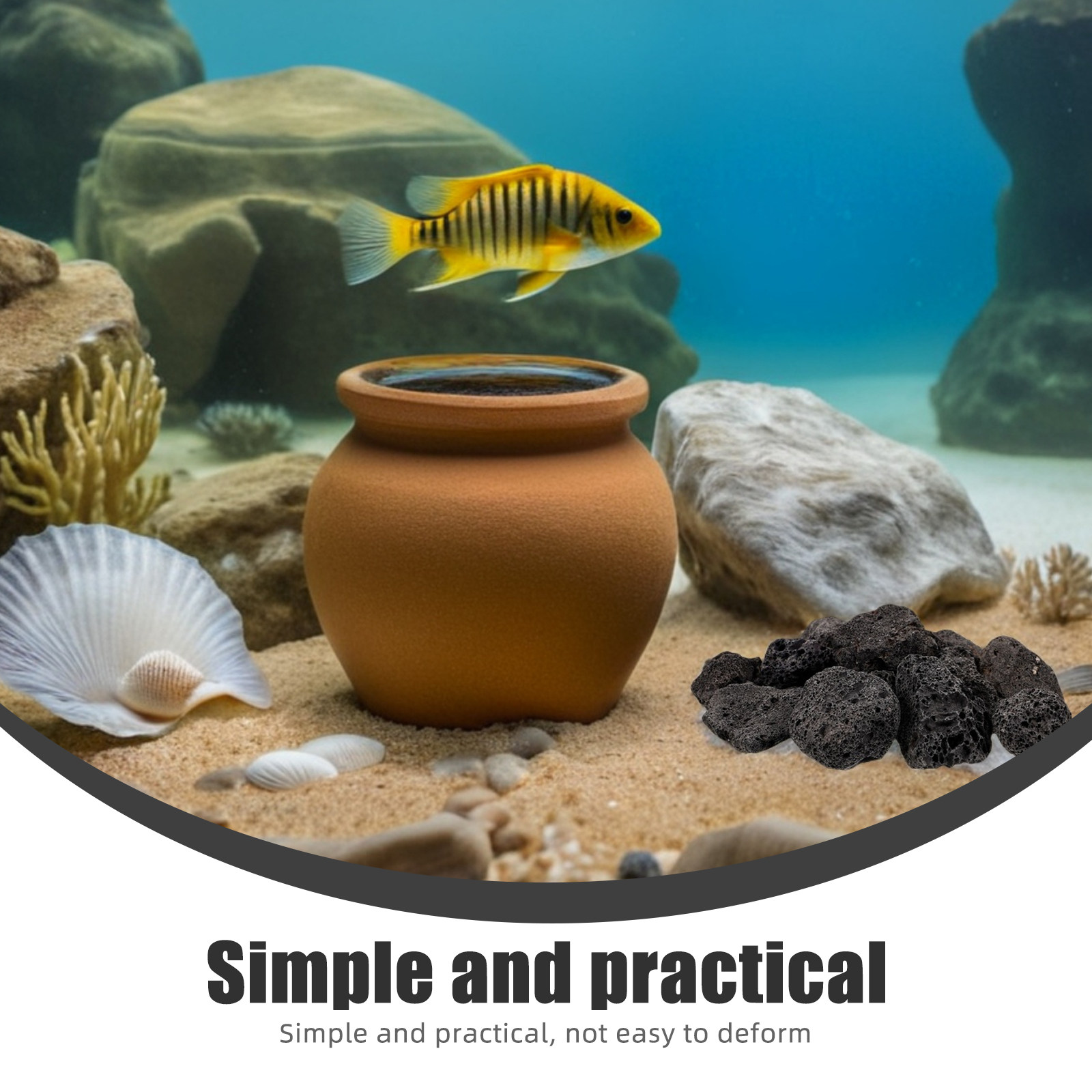 1 paket doğal volkanik taşlar  - Aquarium Fish Small incelemesi ve fiyatı