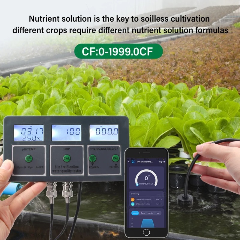 WiFi Dijital PH ORP TDS EC Tuz - Aquarium Fish In Online incelemesi ve fiyatı